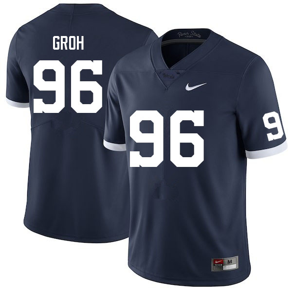 Men #96 Mitchell Groh Penn State Nittany Lions College Football Jerseys Sale-Retro